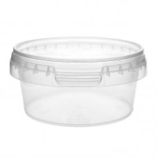 210 ML CLEAR TAMPER EVIDENT TUB and LID